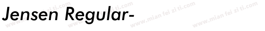 Jensen Regular字体转换
